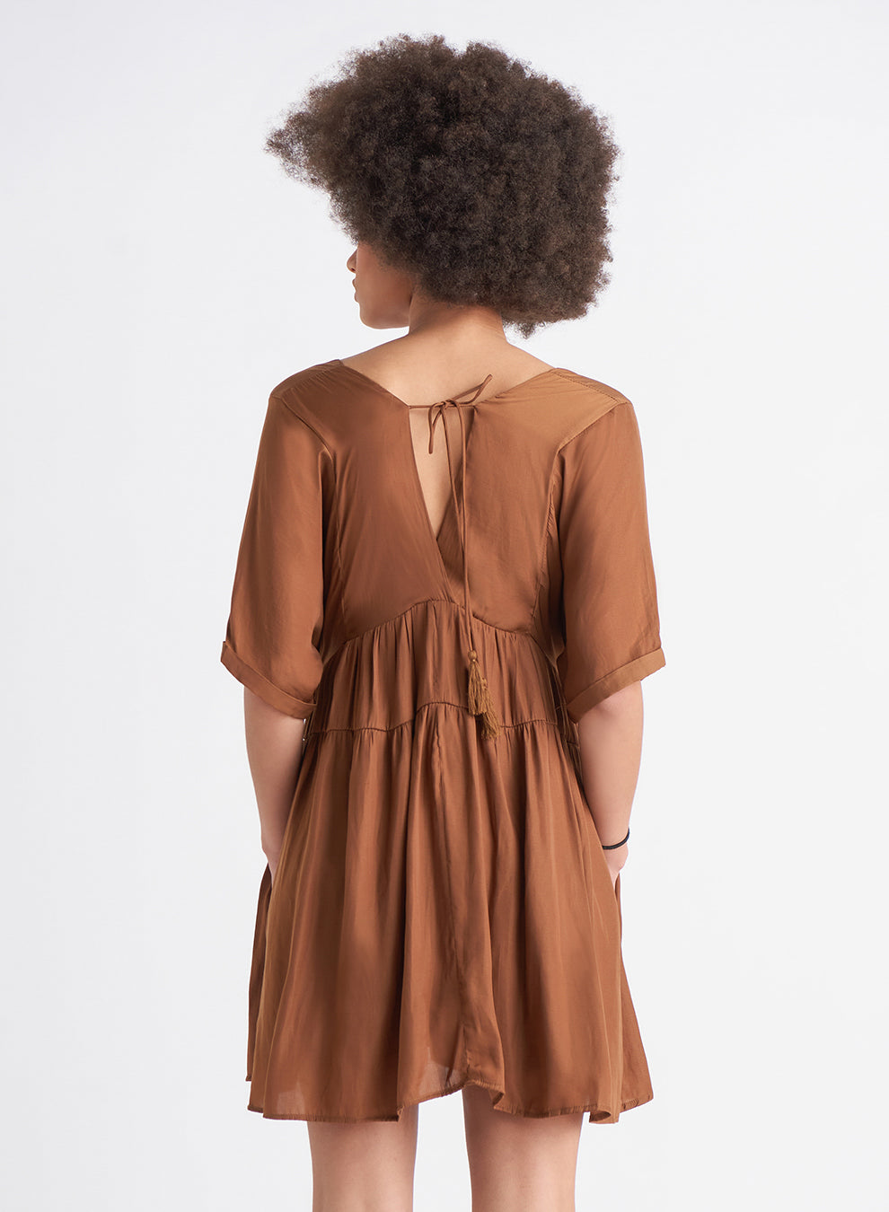 Dex Fools Gold Empire Waist Dress