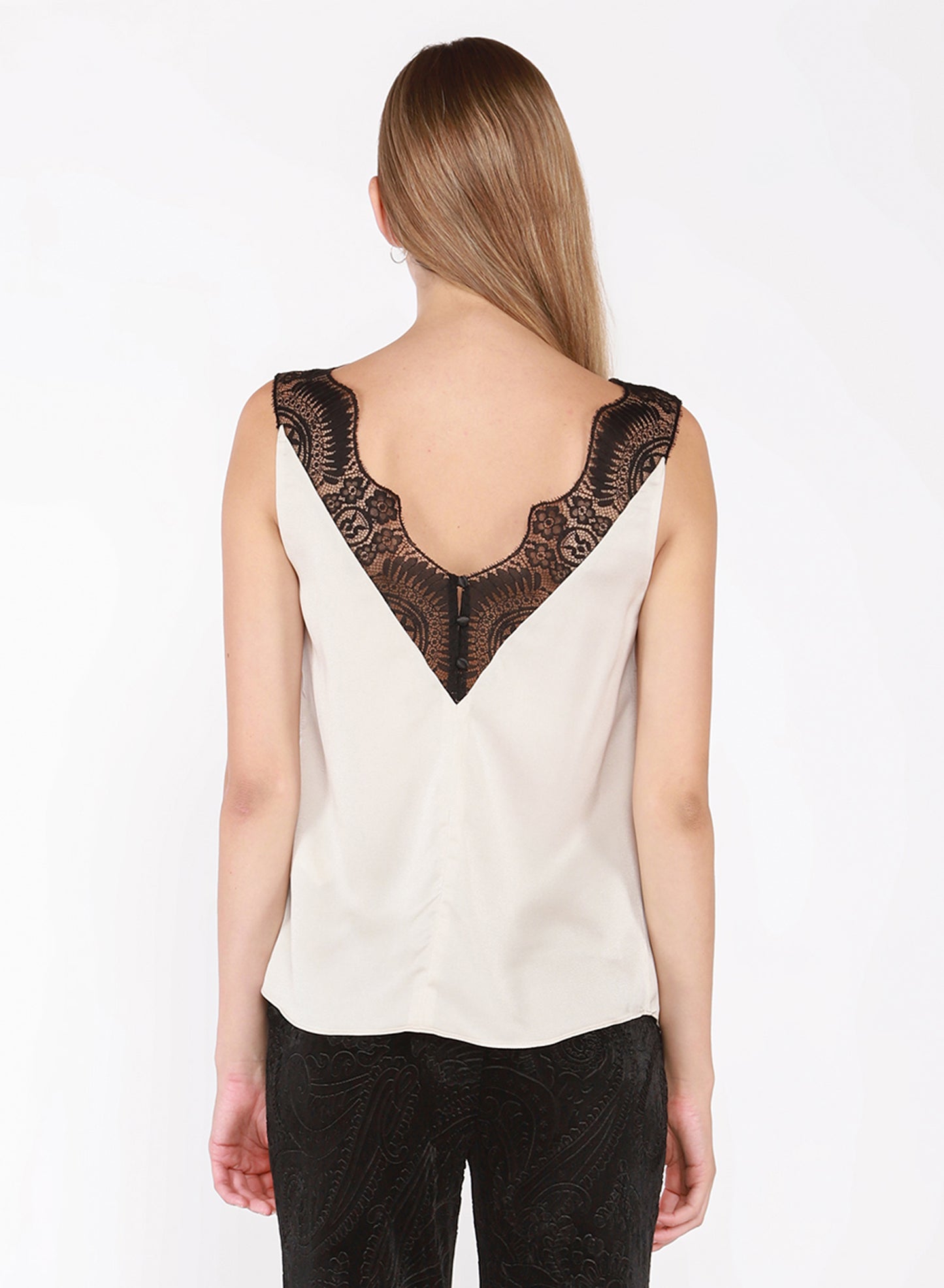 Dex Evelyn Lace Trim Satin Cami