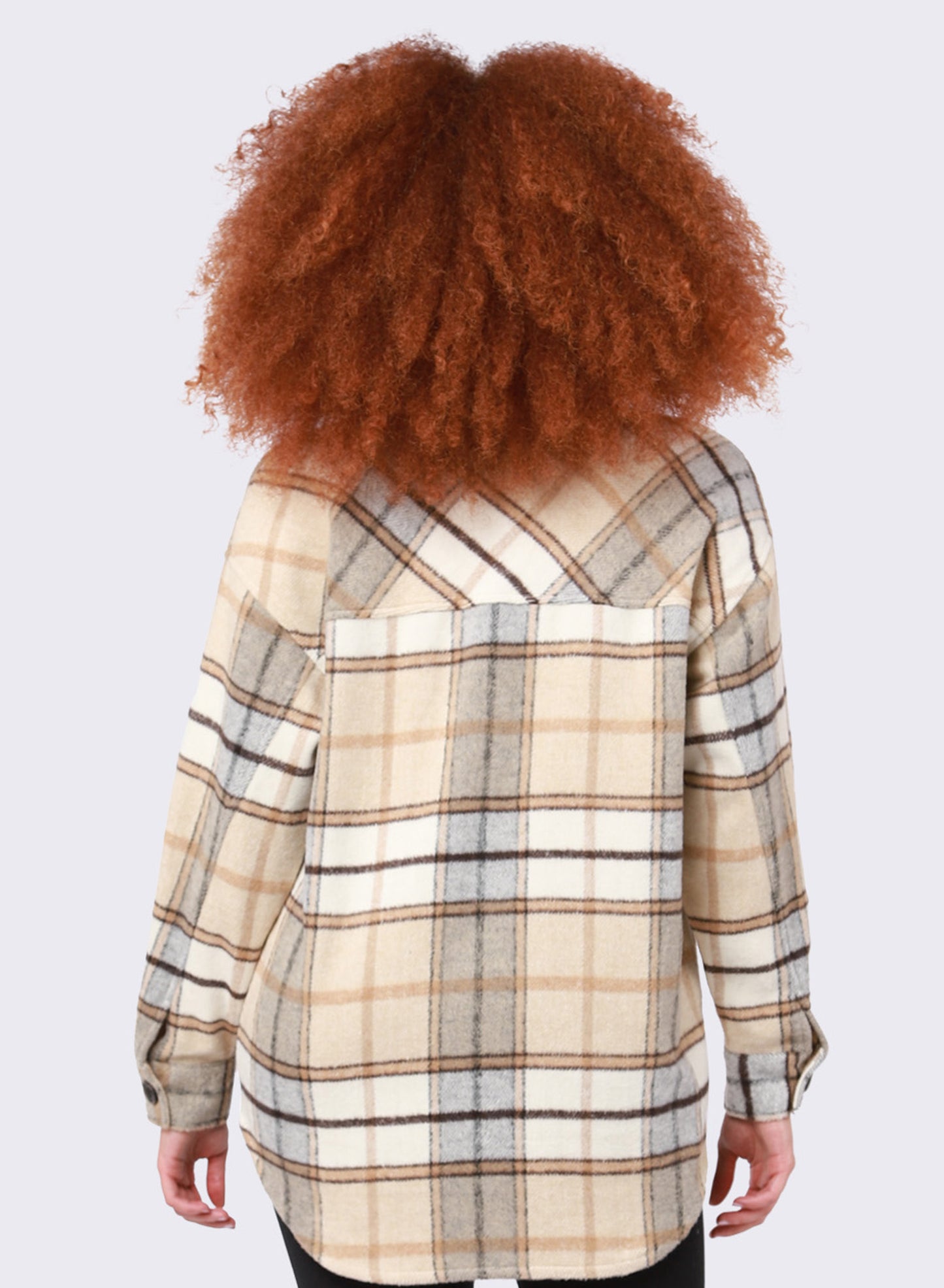 Dex Claudia Plaid Snap Front Shacket