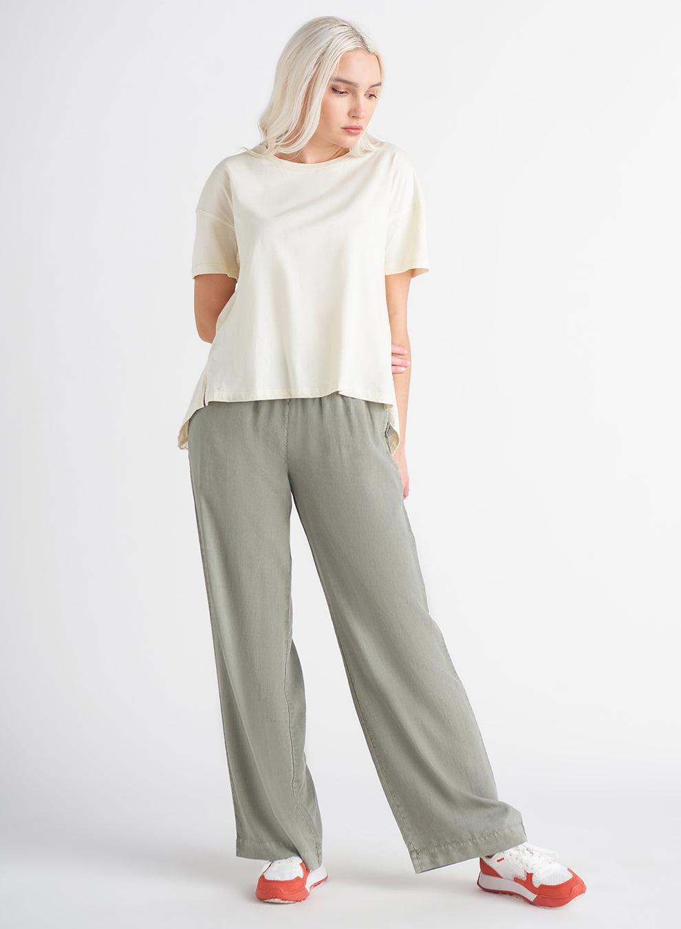 Dex Freya Tencel Smock Waist Pant