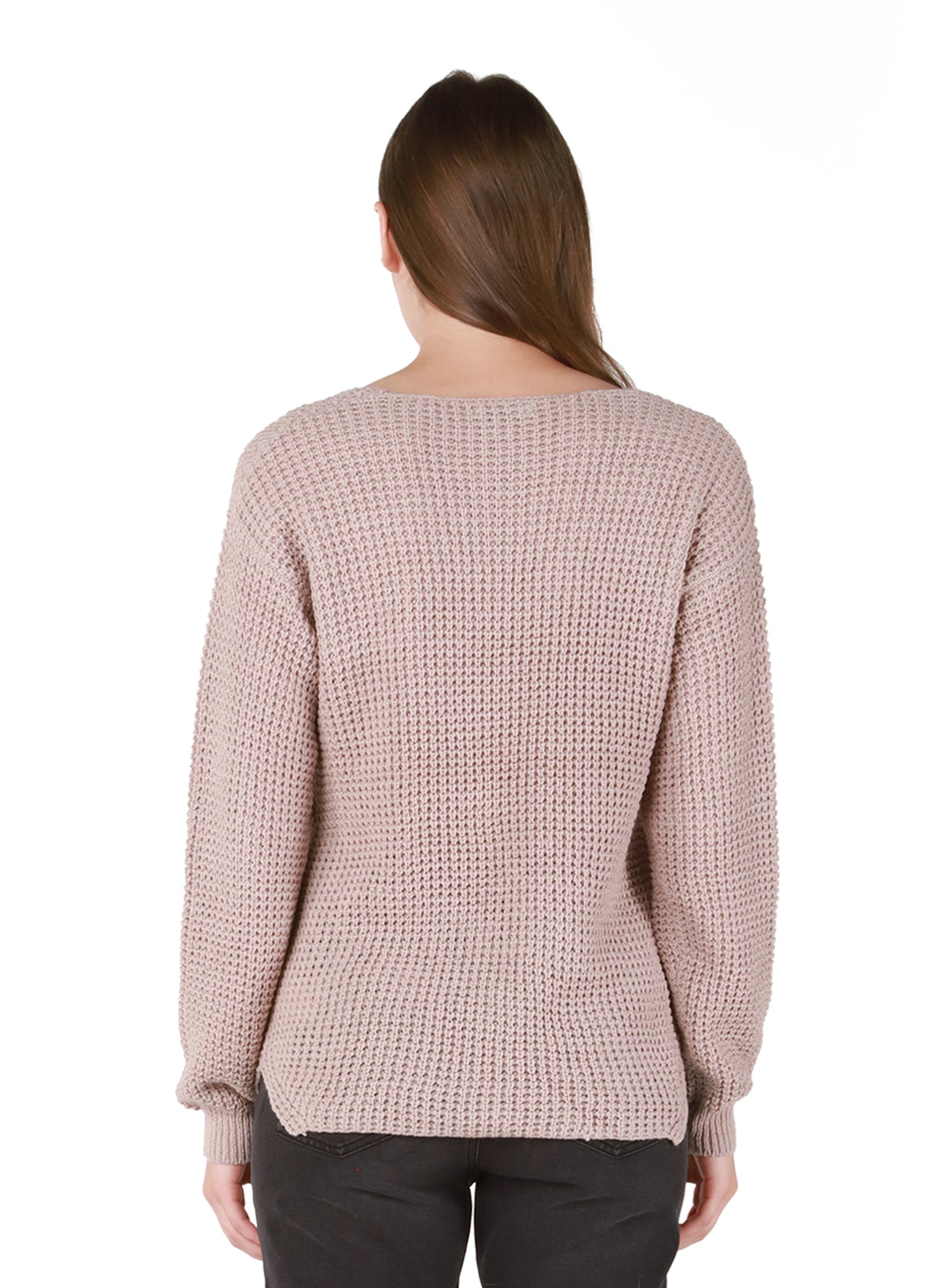 Dex Evie V-Neck Bevelled Hem Sweater