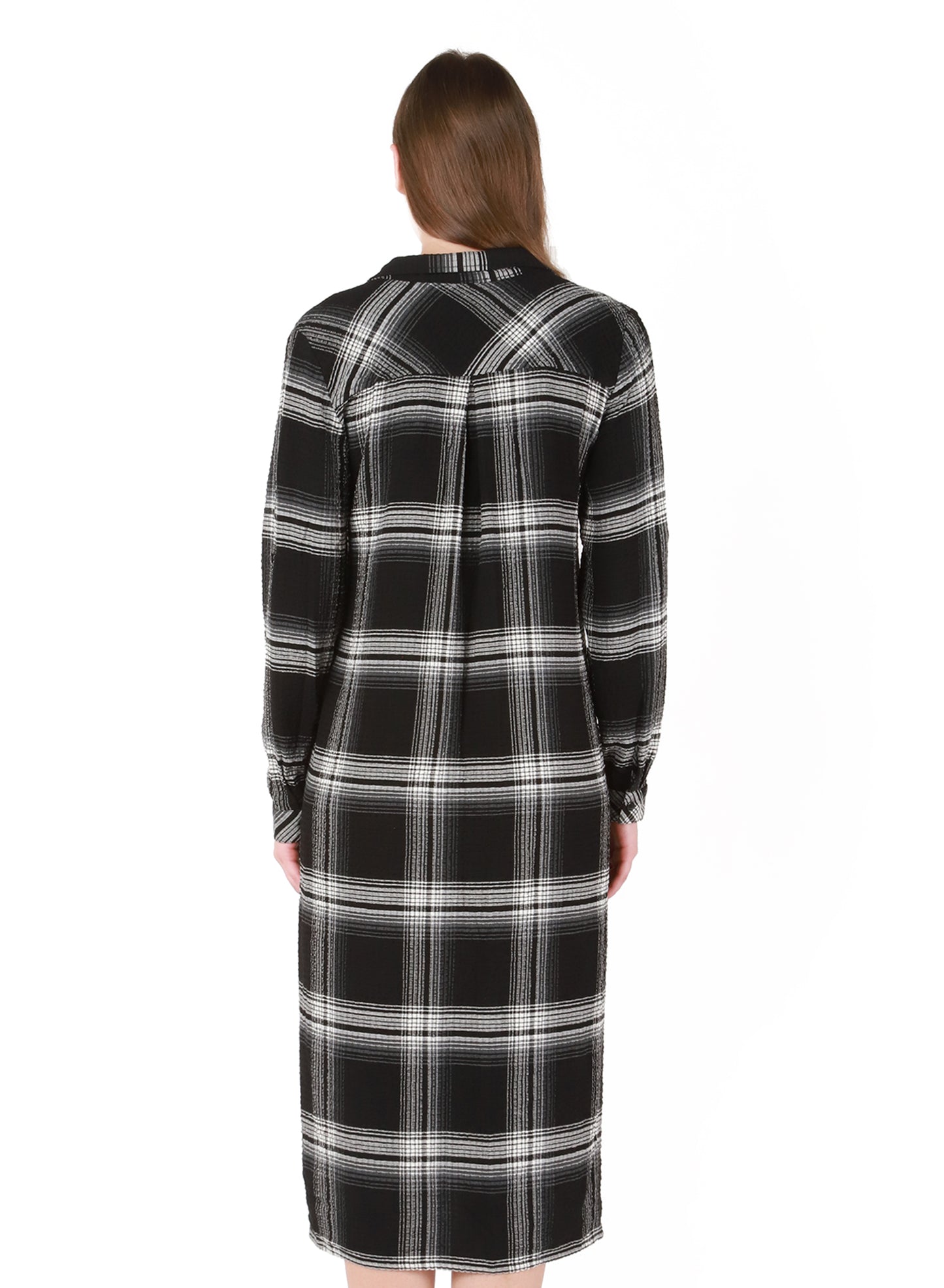 Dex Frankie Plaid Maxi Shirtdress