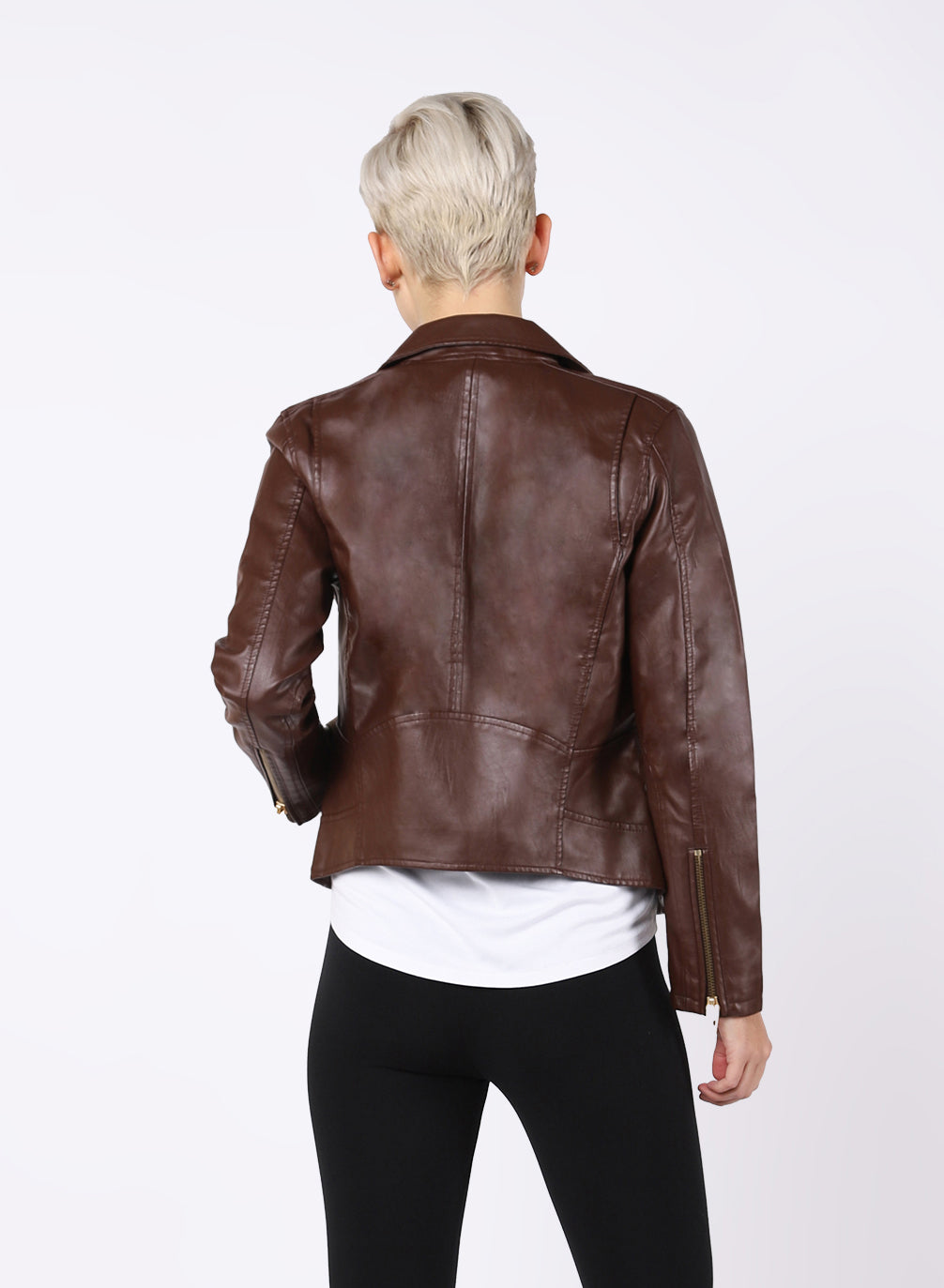 Dex Wayne Faux Leather Moto Jacket